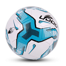 Load image into Gallery viewer, 21.5cm PU Leather Sewing Wearable Match Football, 21.5cm Fluorescent Blue, 21.5cm, 21.5cm Fluorescent Pink, 21.5cm Orange, 21.5cm Yellow, 21.5cm Green, 21.5cm Red, 21.5cm Blue
