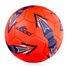 Load image into Gallery viewer, 21.5cm PU Leather Sewing Wearable Match Football, 21.5cm Fluorescent Blue, 21.5cm, 21.5cm Fluorescent Pink, 21.5cm Orange, 21.5cm Yellow, 21.5cm Green, 21.5cm Red, 21.5cm Blue