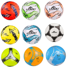 Load image into Gallery viewer, 21.5cm PU Leather Sewing Wearable Match Football, 21.5cm Fluorescent Blue, 21.5cm, 21.5cm Fluorescent Pink, 21.5cm Orange, 21.5cm Yellow, 21.5cm Green, 21.5cm Red, 21.5cm Blue