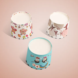 24pcs / Pack Round Lamination Cake Cup Muffin Cases Chocolate Cupcake Liner Baking Cup, Size: 7 x 6  x 5.5cm, Random Color Delivery, 6.8 x 5 x 3.9cm