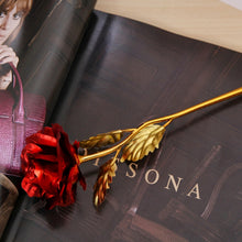 Load image into Gallery viewer, 24K Golden Foil Plated Decoration Rose Artificial Flower, Random Color Delivery, 24K Golden Foil Plated