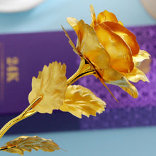 Load image into Gallery viewer, 24K Golden Foil Plated Decoration Rose Artificial Flower, Random Color Delivery, 24K Golden Foil Plated