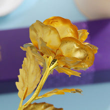 Load image into Gallery viewer, 24K Golden Foil Plated Decoration Rose Artificial Flower, Random Color Delivery, 24K Golden Foil Plated
