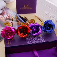 Load image into Gallery viewer, 24K Golden Foil Plated Decoration Rose Artificial Flower, Random Color Delivery, 24K Golden Foil Plated