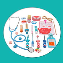 Load image into Gallery viewer, Wooden Child Early Learning Puzzle Doctor Role Playing Game Toy Bag Set