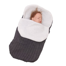 Load image into Gallery viewer, Thick Baby Swaddle Wrap Knit Envelope Sleeping Bag Newborn Infant Warm Bands Indoor Infant Stroller Sleeping Bag