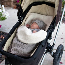 Load image into Gallery viewer, Thick Baby Swaddle Wrap Knit Envelope Sleeping Bag Newborn Infant Warm Bands Indoor Infant Stroller Sleeping Bag