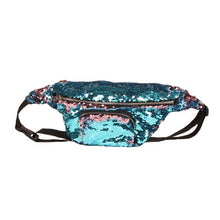 Load image into Gallery viewer, Sequins Waist Bag Double Color Makeup Bag Mermaid Purses Chest Pack Women Girl Travelling Mobile Phone Bag