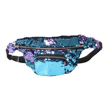 Load image into Gallery viewer, Sequins Waist Bag Double Color Makeup Bag Mermaid Purses Chest Pack Women Girl Travelling Mobile Phone Bag