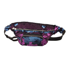 Load image into Gallery viewer, Sequins Waist Bag Double Color Makeup Bag Mermaid Purses Chest Pack Women Girl Travelling Mobile Phone Bag