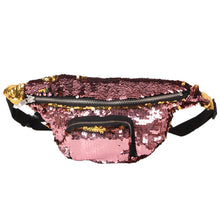 Load image into Gallery viewer, Sequins Waist Bag Double Color Makeup Bag Mermaid Purses Chest Pack Women Girl Travelling Mobile Phone Bag