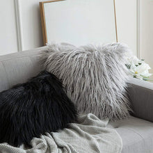 Load image into Gallery viewer, Velvet Long Plush Pillow Cover Popular Square Furry Cover Home Bed Room Decoration Pillowcase, Size: 45 x 45cm