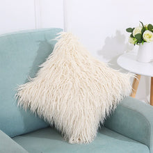 Load image into Gallery viewer, Velvet Long Plush Pillow Cover Popular Square Furry Cover Home Bed Room Decoration Pillowcase, Size: 45 x 45cm
