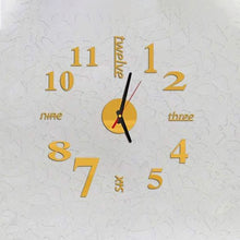 Load image into Gallery viewer, Lovelife WC37130 Acrylic English Digital DIY Stereo Wall Clock Wall Stick Clock