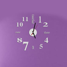 Load image into Gallery viewer, Lovelife WC37130 Acrylic English Digital DIY Stereo Wall Clock Wall Stick Clock