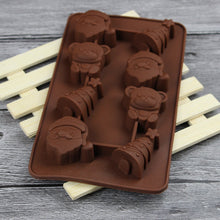 Load image into Gallery viewer, 2 PCS Christmas Tree Santa Claus Chocolate Dessert Pastry Kitchen Baking Silicone Ice Lattice Mold, Santa Claus
