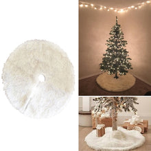 Load image into Gallery viewer, Christmas Tree Plush Skirt White Round Ornament Decoration, Diameter: 90cm, 90cm