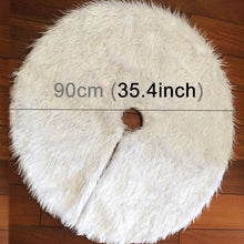 Load image into Gallery viewer, Christmas Tree Plush Skirt White Round Ornament Decoration, Diameter: 90cm, 90cm