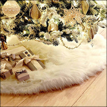 Load image into Gallery viewer, Christmas Tree Plush Skirt White Round Ornament Decoration, Diameter: 90cm, 90cm