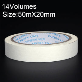 14 Volumes High Adhesion Decoration Spraying Masking office Writing Beautiful Paper Tape, Size: 50m x 20mm, Size: 50m x 20mm
