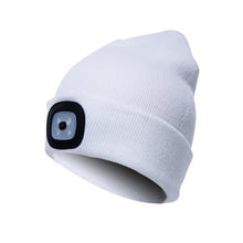 Load image into Gallery viewer, Unisex Warm Winter Polyacrylonitrile Knit Hat Adult Head Cap with 4 LED Lights