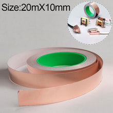 Load image into Gallery viewer, Pure Copper Double-sided Conductive Copper Foil Tape Signal Masking Tape, Size: 20m x 10mm, Size: 20m x 10mm