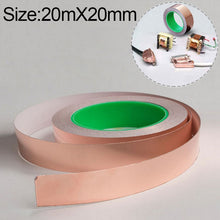 Load image into Gallery viewer, Pure Copper Double-sided Conductive Copper Foil Tape Signal Masking Tape, Size: 20m x 20mm, Size: 20m x 20mm