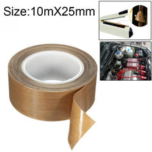 Load image into Gallery viewer, Teflon High Temperature Resistant Cloth Tape Sealing Machine Heat Insulation Tape, Size: 10m x 25mm, Size: 10m x 25mm