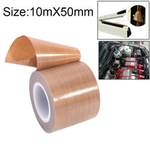 Load image into Gallery viewer, Teflon High Temperature Resistant Cloth Tape Sealing Machine Heat Insulation Tape, Size: 10m x 50mm, Size: 10m x 50mm