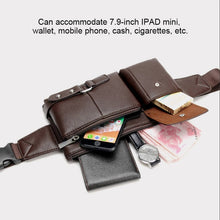 Load image into Gallery viewer, Universal Outdoor Men Shoulder Messenger Bags Retro Men Waist Bag, Size: S (24.5cm x 13cm x 1cm)