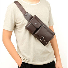 Load image into Gallery viewer, Universal Outdoor Men Shoulder Messenger Bags Retro Men Waist Bag, Size: S (24.5cm x 13cm x 1cm)