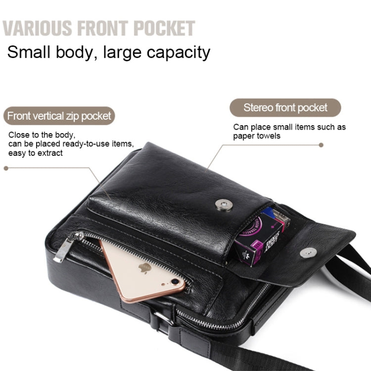 Universal Fashion Casual Men Shoulder Messenger Bag Handbag, Size: L (24cm x 20cm x 6cm)
