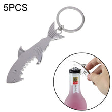 Load image into Gallery viewer, 5 PCS Multi-function Shark Bottle Opener Key Chain Car Key Pendant, Size: 13.5x3cm, Shark shape