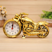 Load image into Gallery viewer, Cartoon Motorcycle Alarm Clock Bedroom Plastic Pointer Alarm Clock, Size: 23*13*6cm, Gold, Gold, Red, Black, Gold, Black