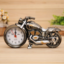 Load image into Gallery viewer, Cartoon Motorcycle Alarm Clock Bedroom Plastic Pointer Alarm Clock, Size: 23*13*6cm, Gold, Gold, Red, Black, Gold, Black