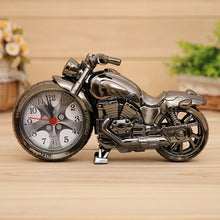 Load image into Gallery viewer, Cartoon Motorcycle Alarm Clock Bedroom Plastic Pointer Alarm Clock, Size: 23*13*6cm, Gold, Gold, Red, Black, Gold, Black