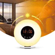 Load image into Gallery viewer, Multi-function Led Touch Intelligent Wake-up Light Alarm Clock with FM Radio, USB