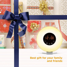 Load image into Gallery viewer, Multi-function Led Touch Intelligent Wake-up Light Alarm Clock with FM Radio, USB