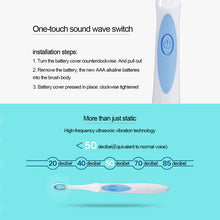 Load image into Gallery viewer, QYG Q2 IPX7 Waterproof Battery Powered Electric Sonic Toothbrush