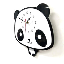 Load image into Gallery viewer, Creative Home Office Bedroom Decoration Panda Swing Acrylic Wall Clock, Panda Swing Acrylic Wall Clock