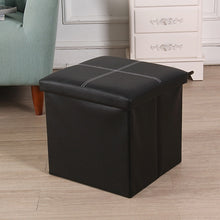 Load image into Gallery viewer, Leather Storage Box Creative Crossline Folding Sofa Bench