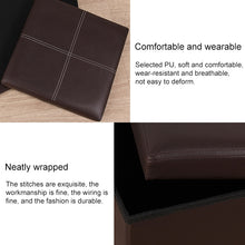 Load image into Gallery viewer, Leather Storage Box Creative Crossline Folding Sofa Bench