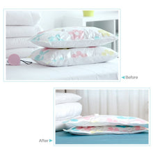 Load image into Gallery viewer, 11 PCS Space Saving Sunflowers Pattern Vacuum Storage Bag, Thinken Quilts Clothing Vacuum Seal Storage Bag with a Hand Pump, Including: 3 PCS 80*100 cm，2 PCS 60*80 cm, 3 PCS 50*70 cm, 2 PCS 40*60 cm, 11 PCS Storage Bag