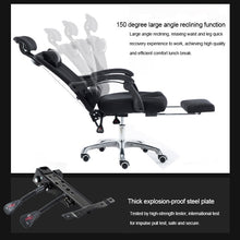 Load image into Gallery viewer, RC-10-1 Computer Chair Office Chair Home Esports Net Cloth Lifted Rotated Footrest Reclining Chair with Aluminum Alloy Feet, With Aluminum Alloy Feet/Footrest