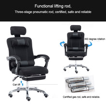 Load image into Gallery viewer, RC-10-1 Computer Chair Office Chair Home Esports Net Cloth Lifted Rotated Footrest Reclining Chair with Aluminum Alloy Feet, With Aluminum Alloy Feet/Footrest