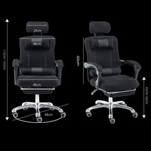 Load image into Gallery viewer, RC-10-1 Computer Chair Office Chair Home Esports Net Cloth Lifted Rotated Footrest Reclining Chair with Aluminum Alloy Feet, With Aluminum Alloy Feet/Footrest