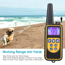 Load image into Gallery viewer, 880-2 800 Yards Rechargeable Remote Control Collar Dog Training Device Anti Barking Device, 880-2 Black Black, 880-2 Black+Orange