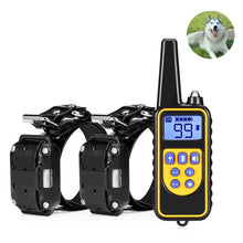 Load image into Gallery viewer, 880-2 800 Yards Rechargeable Remote Control Collar Dog Training Device Anti Barking Device, 880-2 Black Black, 880-2 Black+Orange