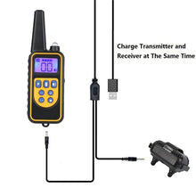 Load image into Gallery viewer, 880-2 800 Yards Rechargeable Remote Control Collar Dog Training Device Anti Barking Device, 880-2 Black Black, 880-2 Black+Orange