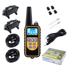 Load image into Gallery viewer, 880-2 800 Yards Rechargeable Remote Control Collar Dog Training Device Anti Barking Device, 880-2 Black Black, 880-2 Black+Orange